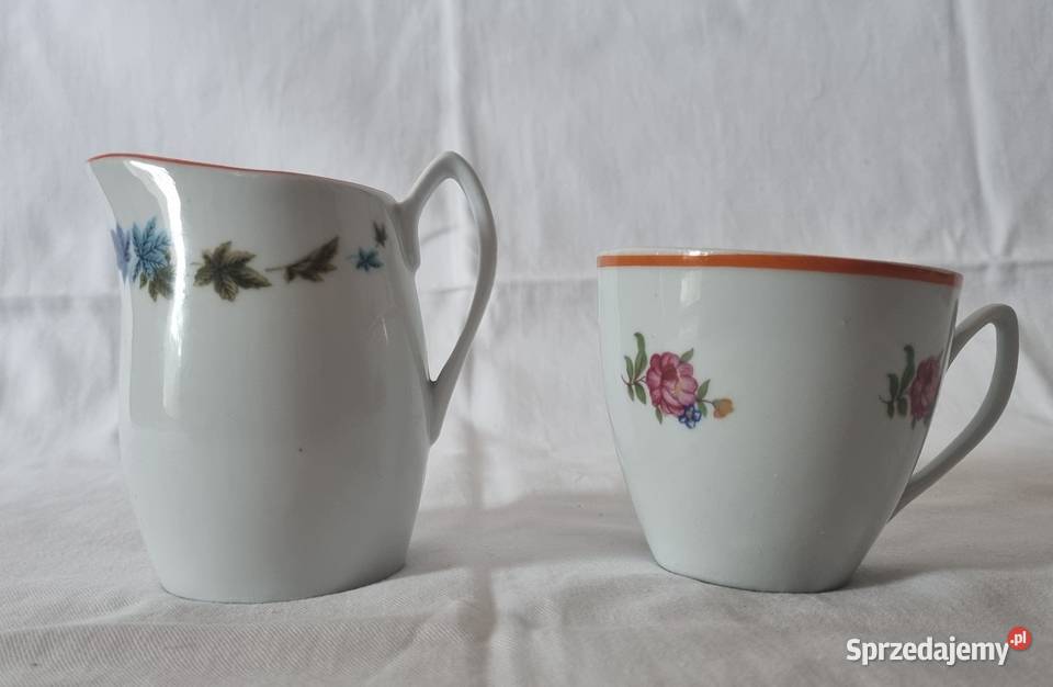 Porcelanowy mlecznikdzbanek filiżanka Chodzież Wyposażenie wnętrz Warszawa