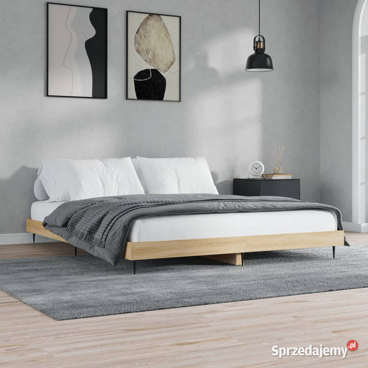 Łóżko bez materaca dąb sonoma 140x200 WM832248 203cm Warszawa