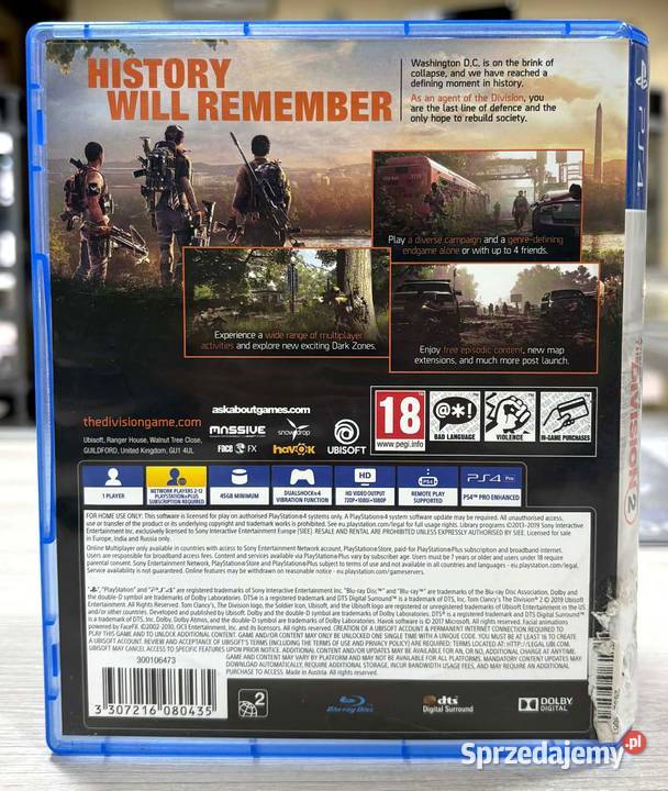 Gra 4 Tom Clancys The Division 2 Elbląg sprzedam
