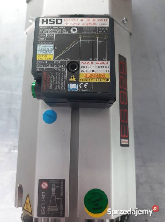 Elektro wrzeciono HSD ES915 Produkcja pomorskie Bytów