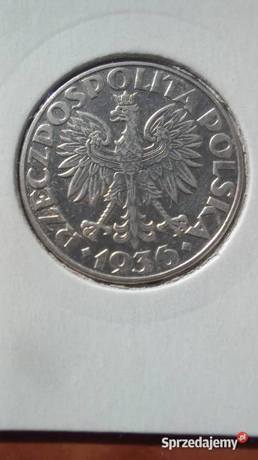2 złote Żaglowiec 1936r 2 RP srebro