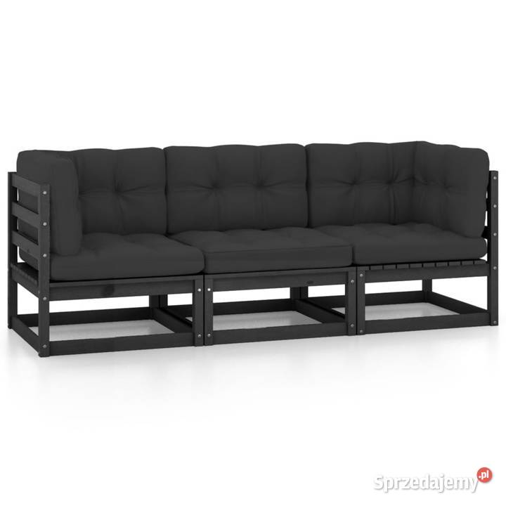 3osobowa sofa ogrodowa z poduszkami lite drewno Warszawa
