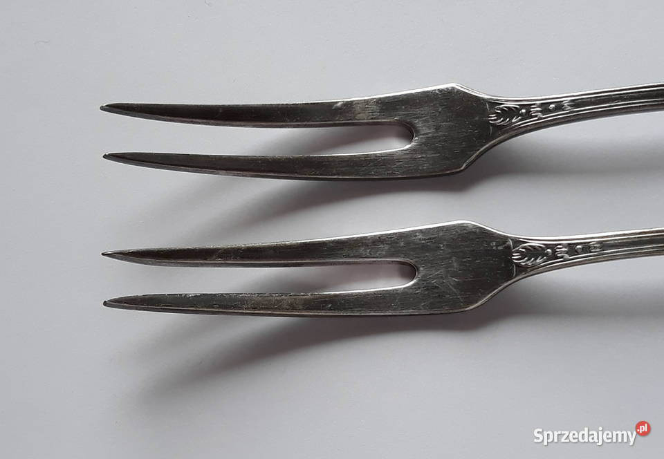 Posrebrzane widelce serwingowe do wędlin mięs 2 Dąbrowa Górnicza
