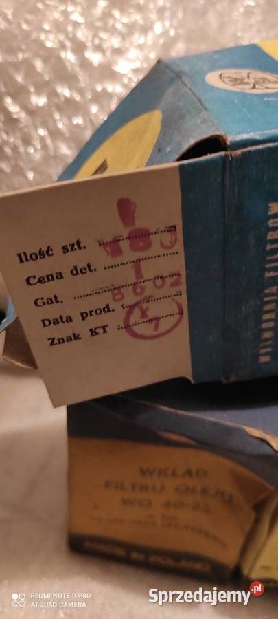 Wkład filtra oleju WO 4025 do skody 105 z PRL Sosnowiec sprzedam