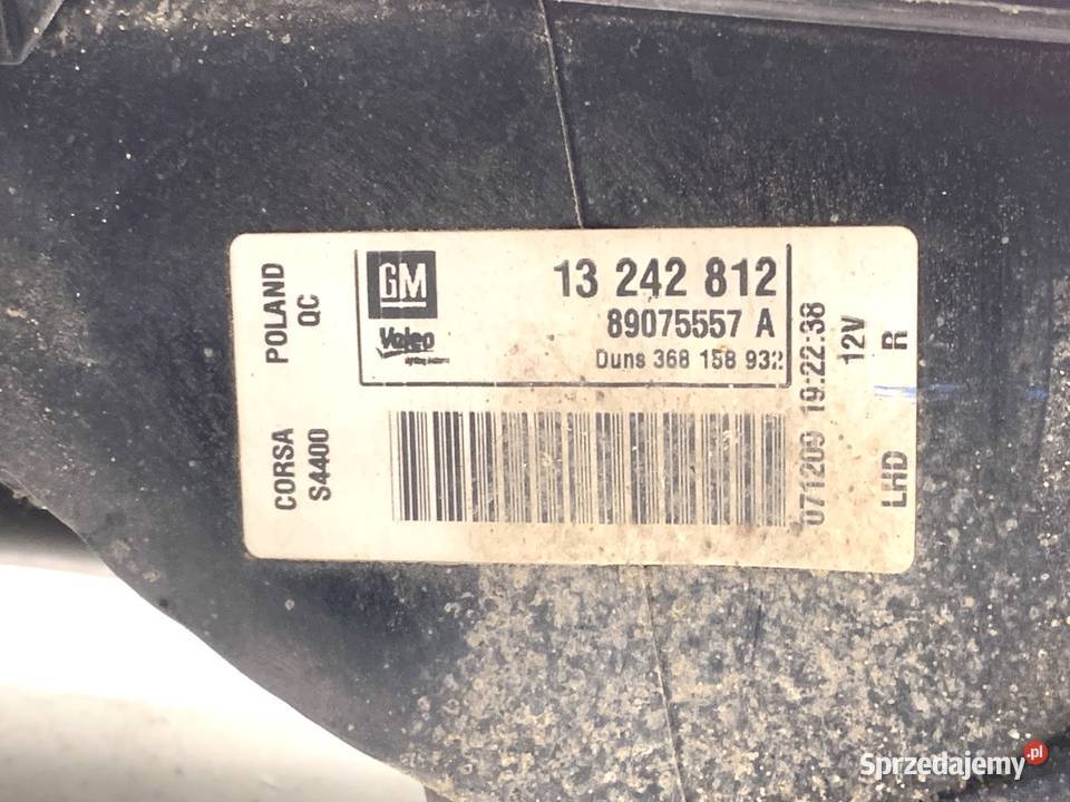 LAMPA PRAWY TYŁ OPEL CORSA D 13242812 Hatchback podkarpackie