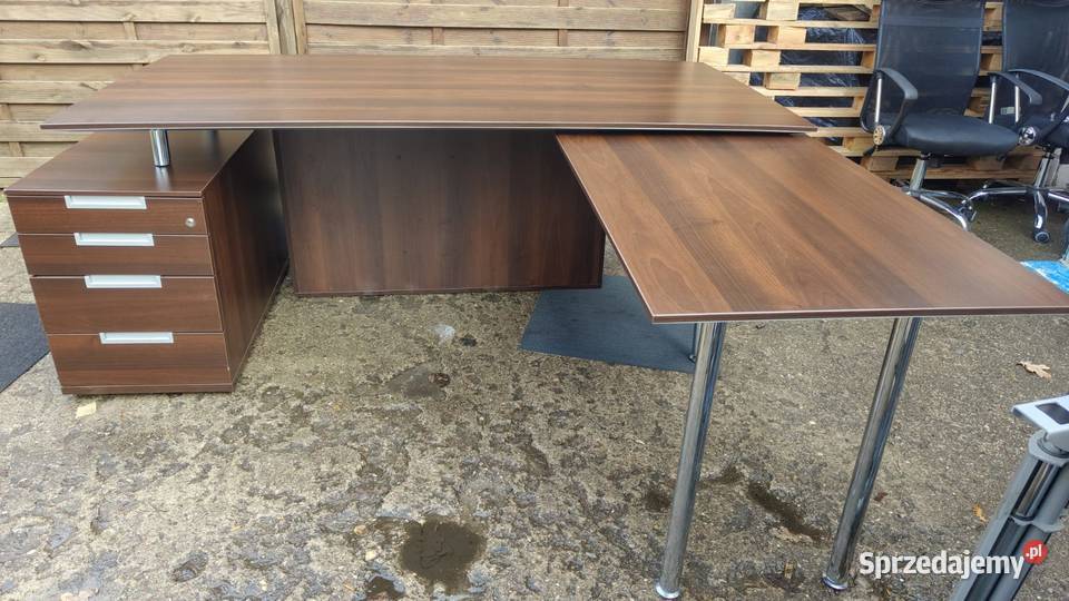 Biurko gabinetowe z kontenerkiem dostawką i mazowieckie