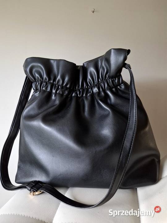 Torebka worek Wittchen czarna hobo bag miękka Kraków