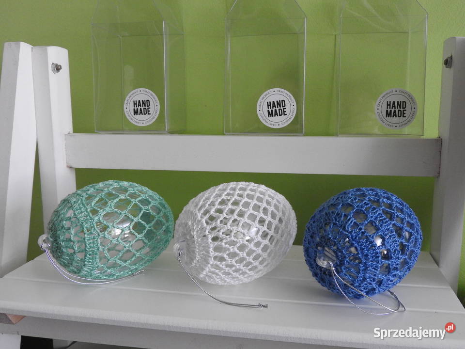 Jajko 1 dziergane na szydełku handmade dekoracja Bytom