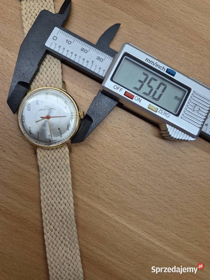 Zegarek złocony Łucz slim garniturowiec Chorzów