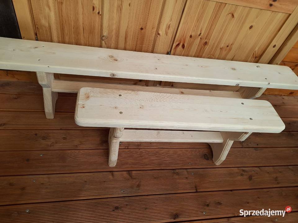 Ławka drewniana ogrodowa świerkowa Miechów sprzedam