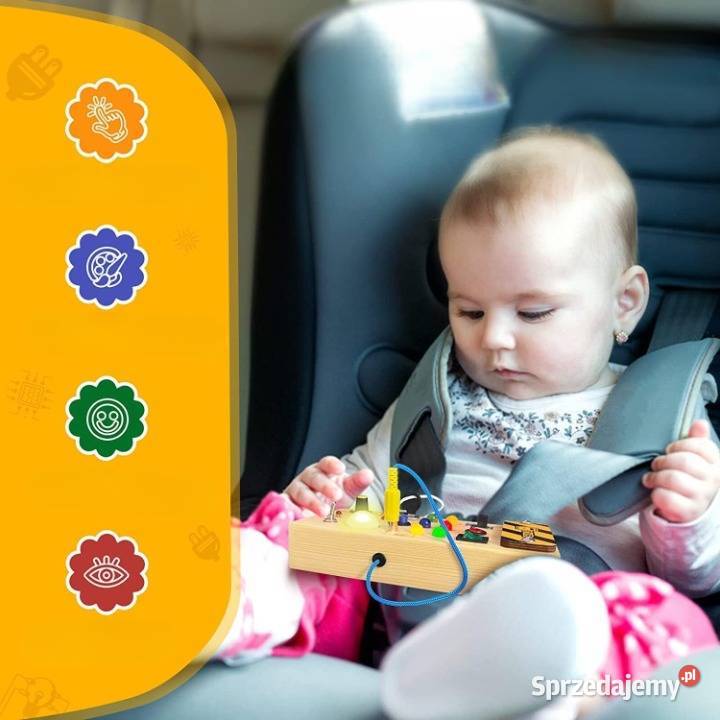 Drewniana Tablica Sensoryczna Edukacyjna LED Wrocław