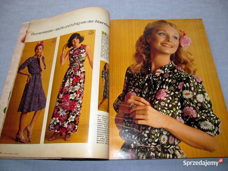 Burda Moden 71971 magazyn mody wykroje Vintage Skępe