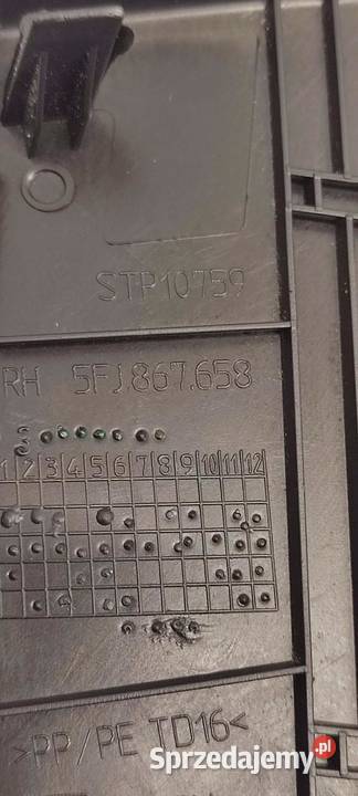 SEAT TARRACO ZAŚLEPKA KLAPY BAGAŻNIKA 5FJ867658 sprzedam