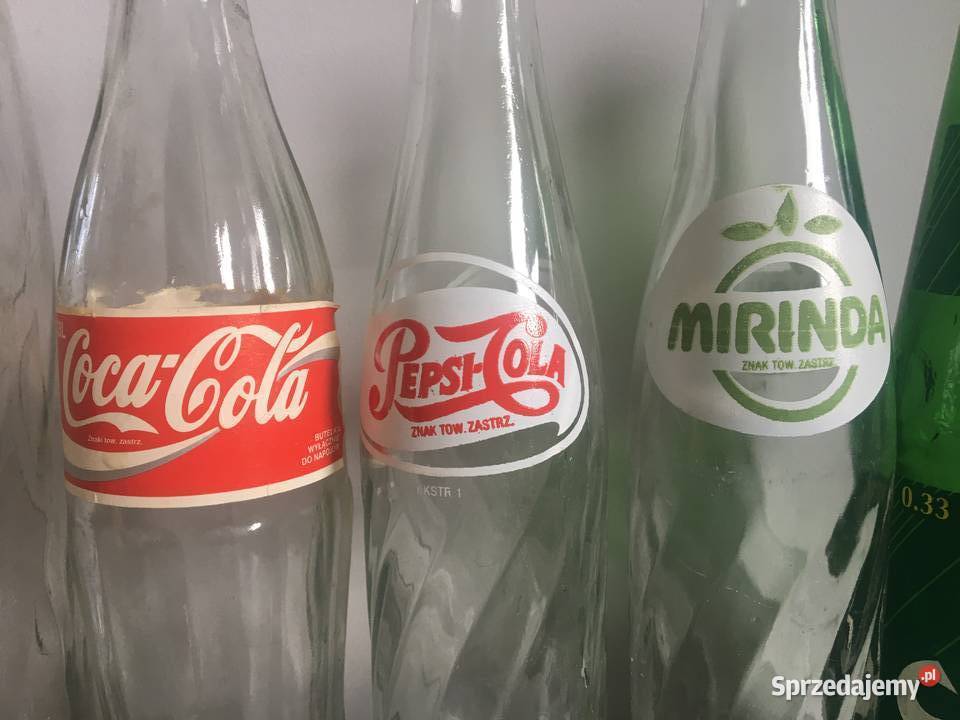 Butelka szklana CocacolaPepsicola MirindaSprite mazowieckie Płock