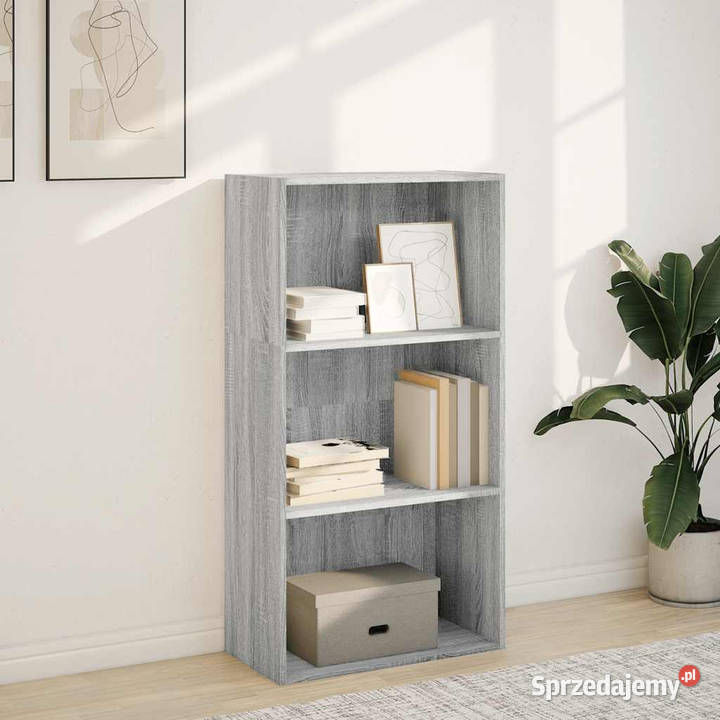 Regał na książki szary dąb sonoma 60x30x114 Warszawa