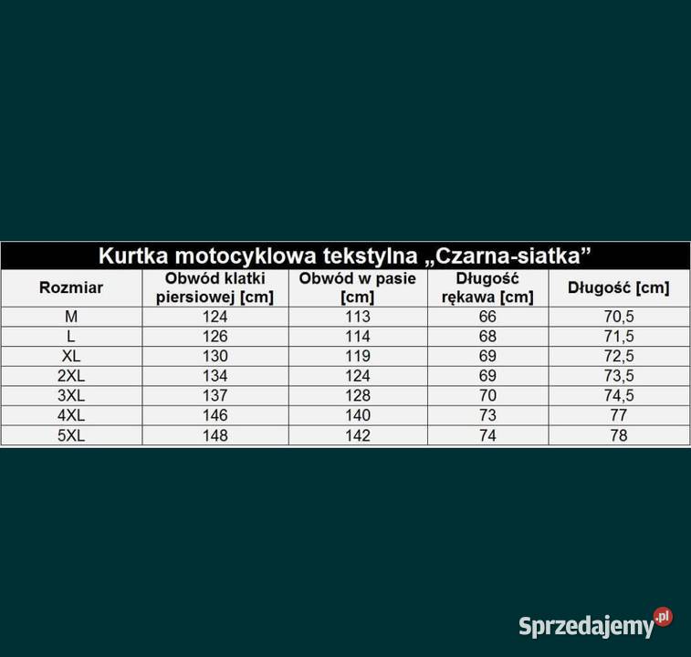 Kurtka motocyklowa czysta czarna uniwersalna lubuskie Witnica