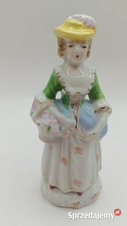 Figurka dama w stylu wiktoriańskim z koszykiem lubelskie Zamość