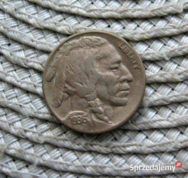 USA 5 Cent 1936r Bizon Kalisz