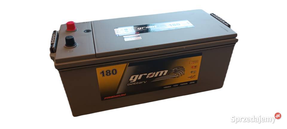 Akumulator GROM Premium 180Ah 1050A EN LEWY PLUS Gdańsk sprzedam