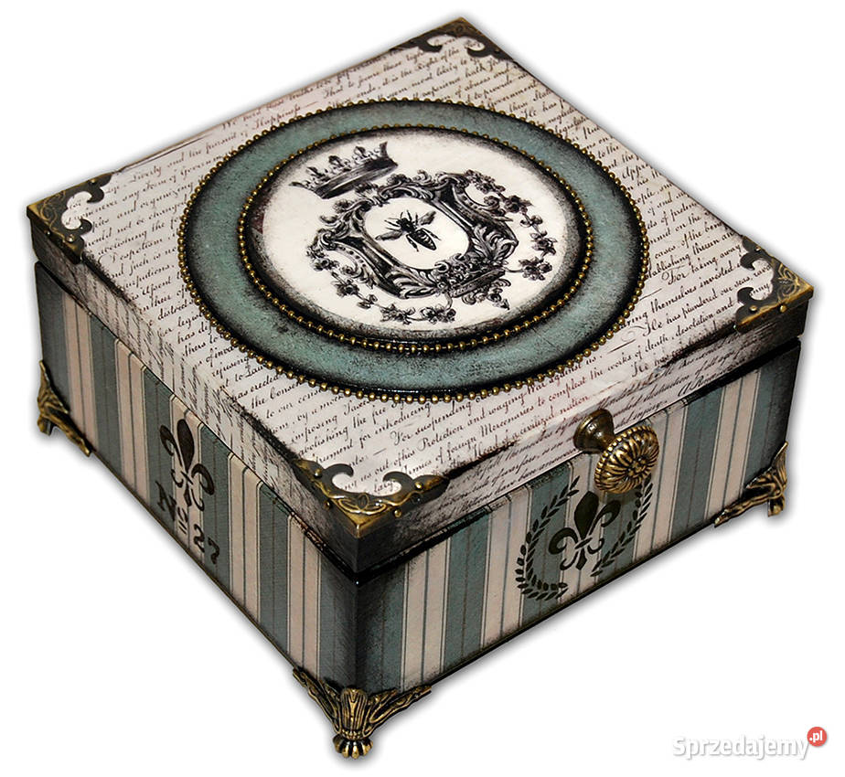 SZKATUŁKA drewniana VICTORIAN QUEEN BEE French Pozostałe Bydgoszcz