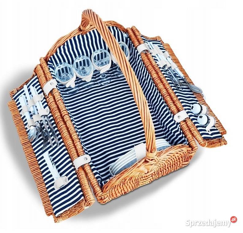Kosz piknikowy Z WIKLINY TERMOTORBA Termos Deska Łódź sprzedam