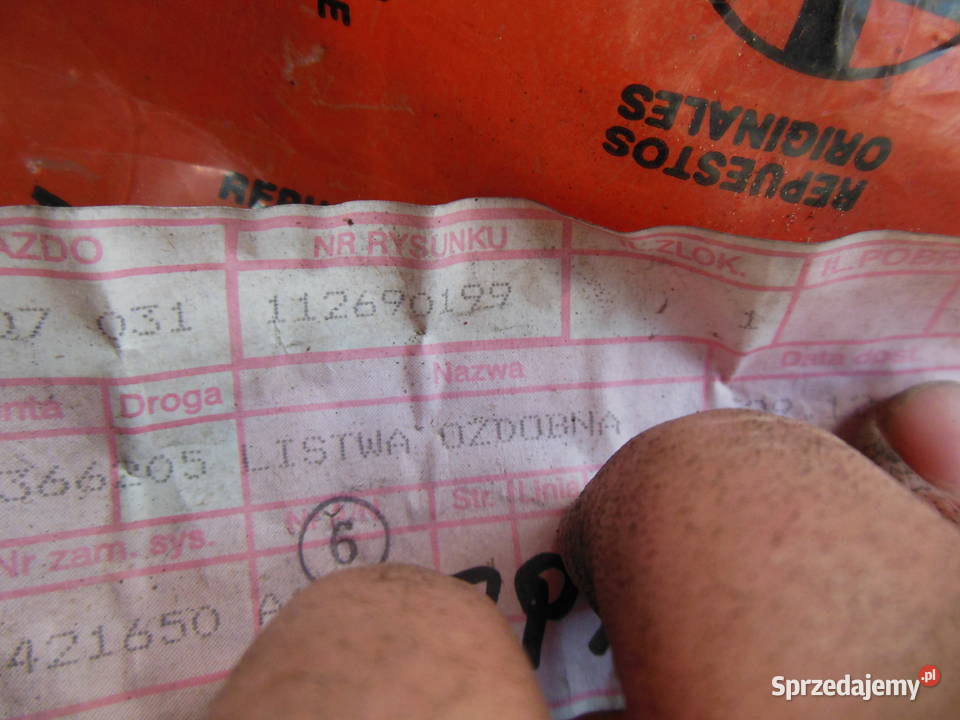 112690199 LISTWA PROGU ALFA ROMEO 33 90 PRAWY Kozy