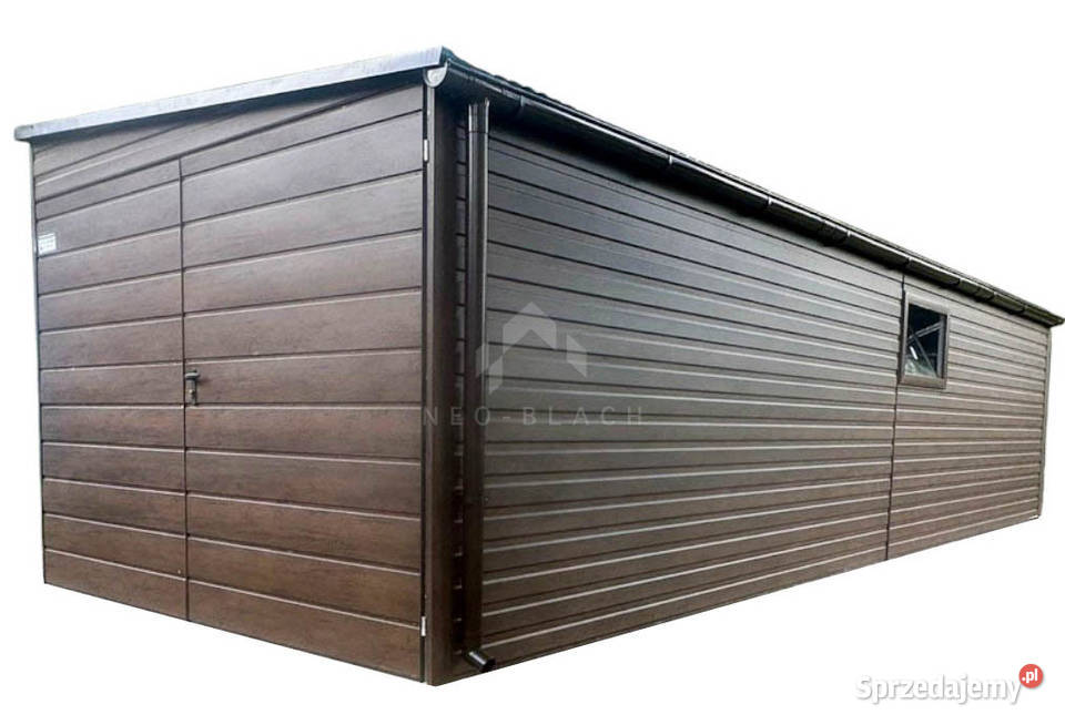 Garaż Blaszany 3x9m Brama Dwuskrzydłowa Drzwi 2x Leszno sprzedam