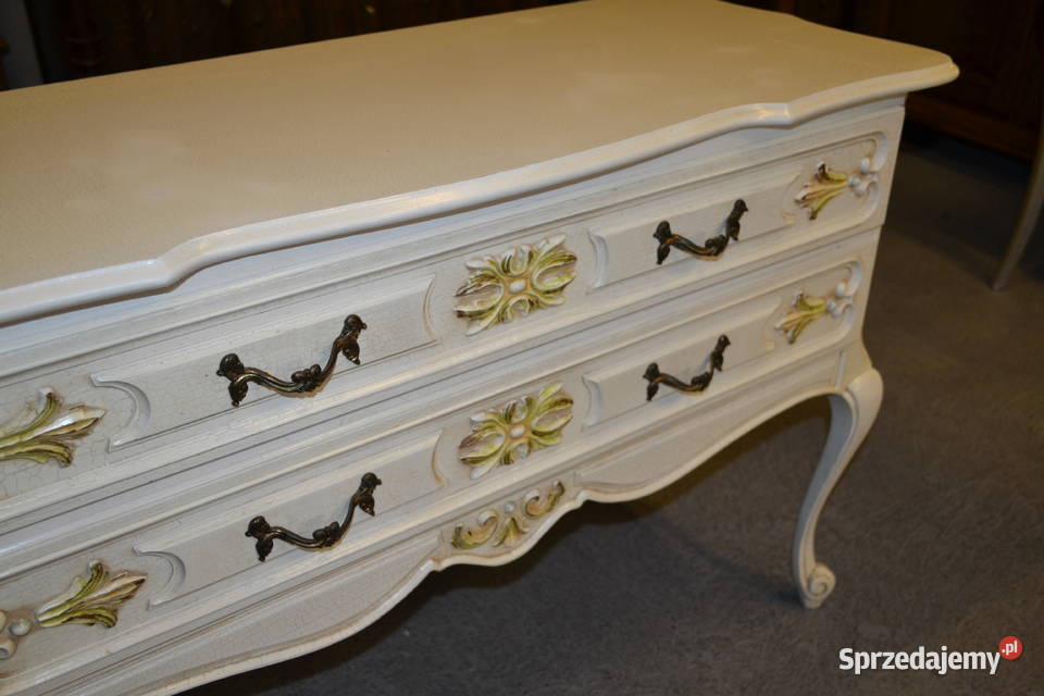 komoda ludwikowska z szufladami ecru Będzin