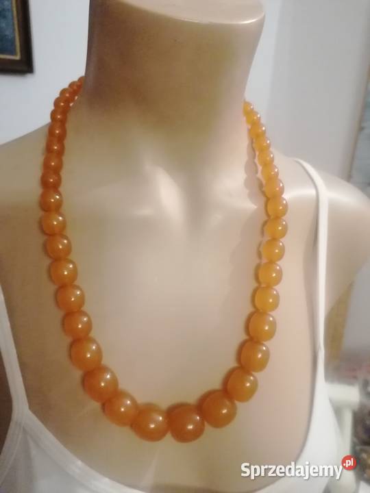 Naszyjnik bursztyn oliwki 68gr Białystok