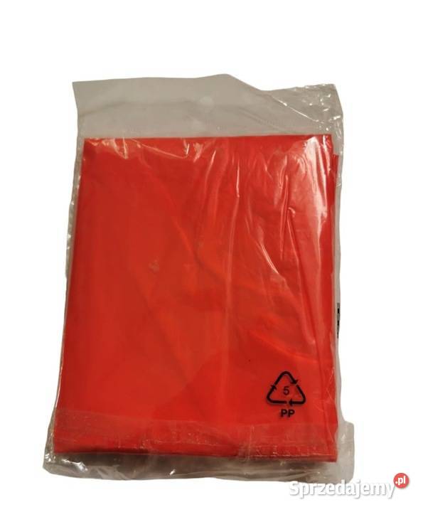 Poncho płaszcz przciwdeszczowy czerwony unisex Zamość