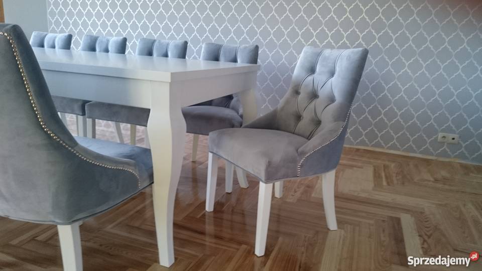 Eleganckie krzesło tapicerowane pikowane z Stoły, krzesła, biurka Warszawa