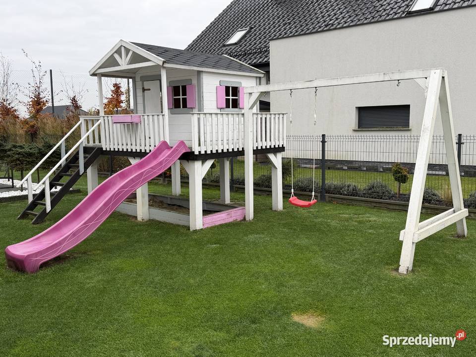 Duży solidny Domek plac zabaw dzieci Komprachcice