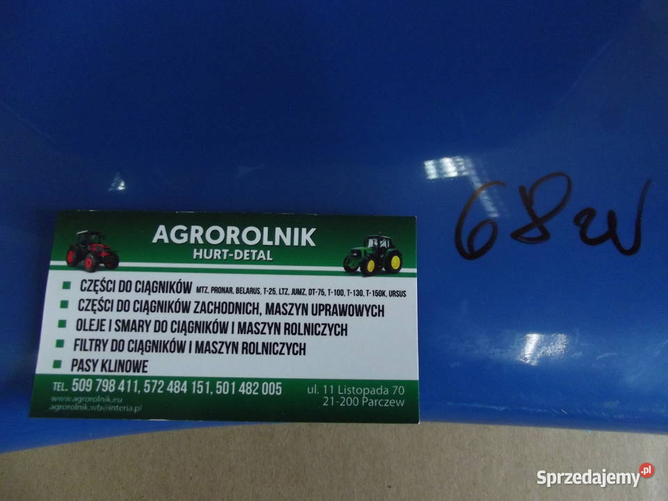 Siedzenie plastikowe niebieskie Sadzarka do Parczew