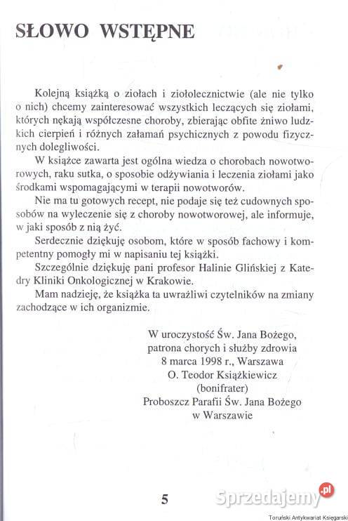 UWIERZYĆ WBREW NADZIEI Zioła W Walce Z Osięciny sprzedam