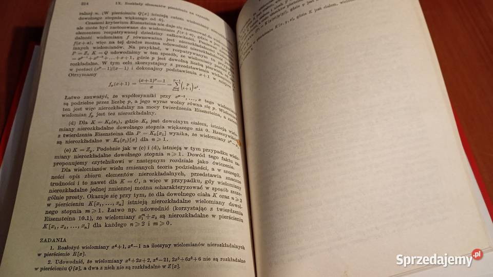 Algebra Andrzej BiałynickiBirula 1971 TWARDA Gdańsk