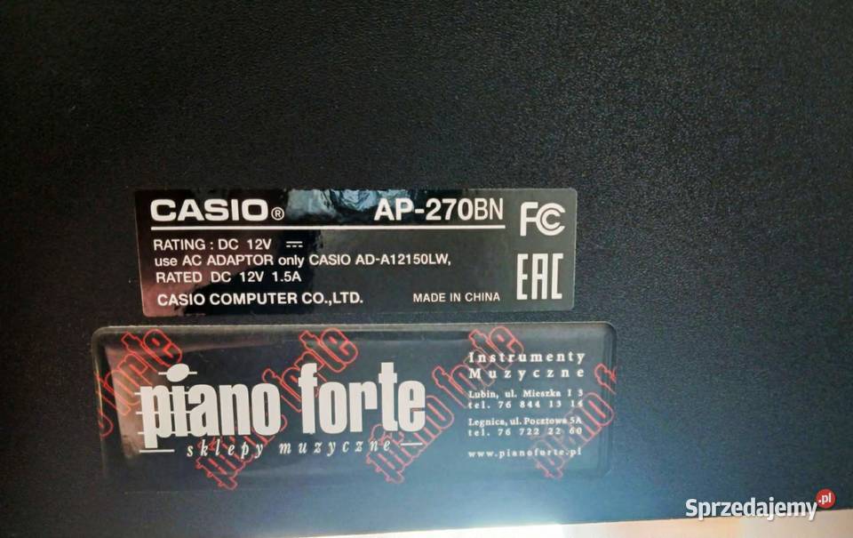 Pianino cyfrowe casio Lubin