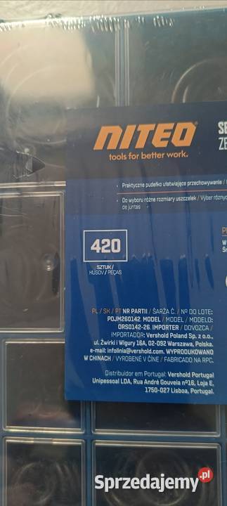 NITEO zestaw oringów 420 sztuk NOWY Ełk sprzedam