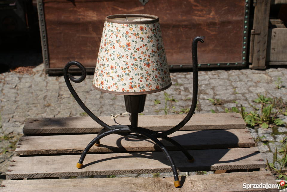 Lampa lampka z okresu PRL metaloplastyka vintage Warszawa sprzedam