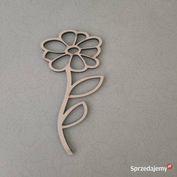 Kwiat sklejka drewno decoupage scrapbooking Antyki, Sztuka, Kolekcje Tczew