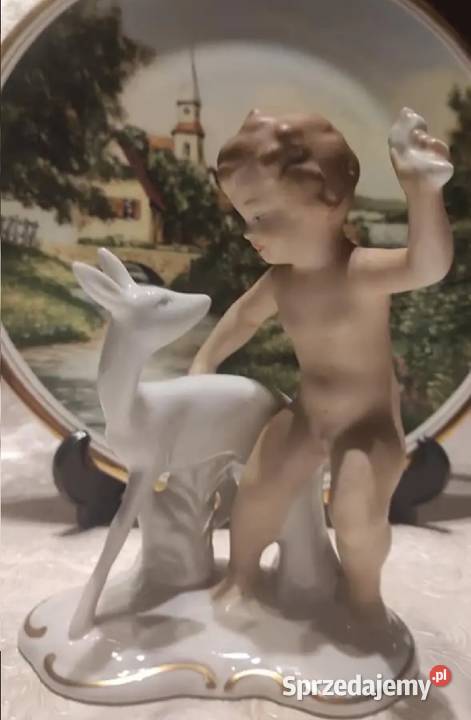 VINTAGE WALLENDORF NIEMCY PORCELANOWA FIGURKA łódzkie Pabianice