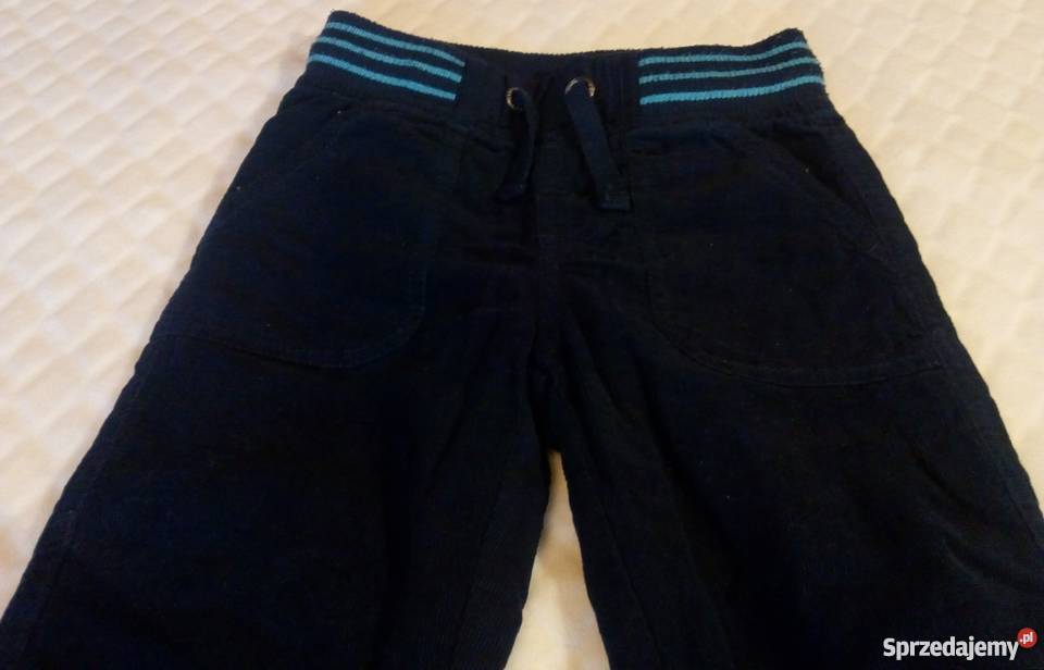 Spodnie chłopięce granatowe sztruksowe 92 Rogoźnik