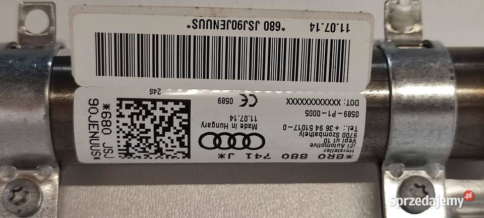 AUDI Q5 8R KURTYNA AIRBAG LEWA 8R0880741J Poduszki powietrzne