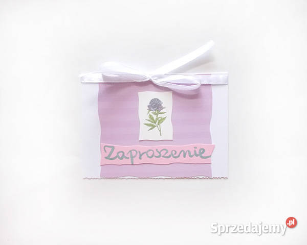 pastelowe zaproszenia na różne okazje liliowe