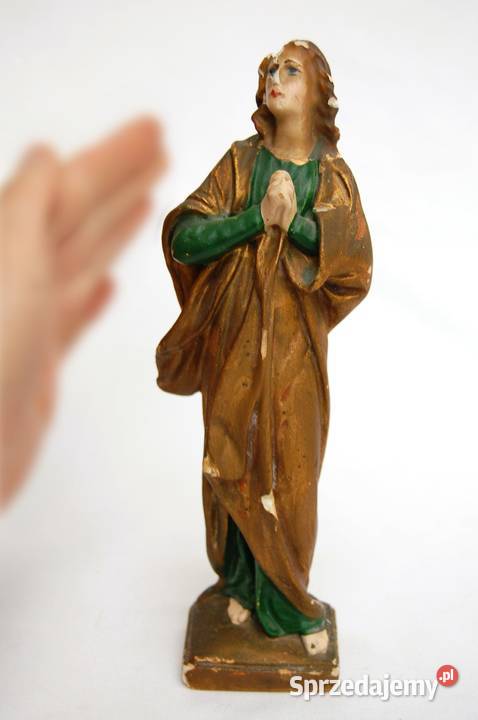 Stara gipsowa figurka świętego figura z gipsu Dekoracje i ozdoby Lublin