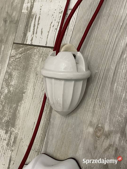 Stara lampa wisząca kuchenna z przeciwwagą Antyki Chudów