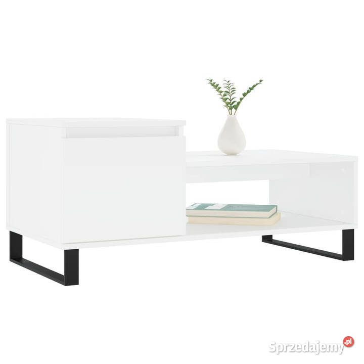 Stolik kawowy biały 100x50x45 materiał Warszawa