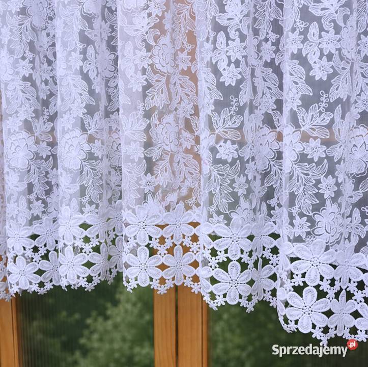Firana firanka gotowa 400x160 markizeta gipiura Prudnik
