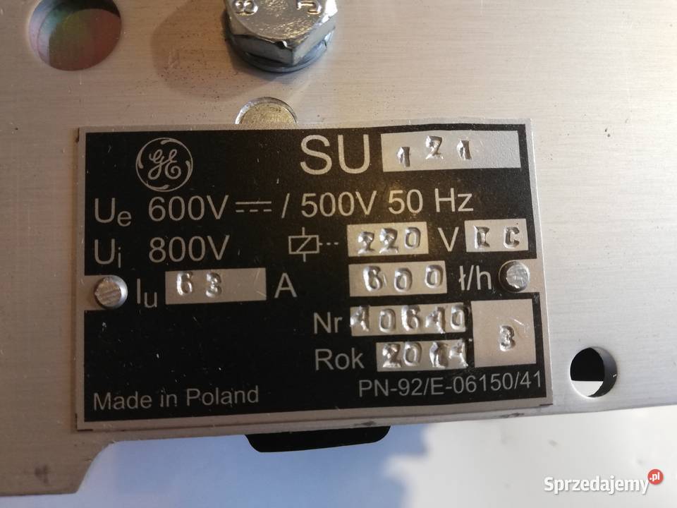 Stycznik SU121 63A APENA GE Elektryka i akcesoria Dąbrowa Górnicza