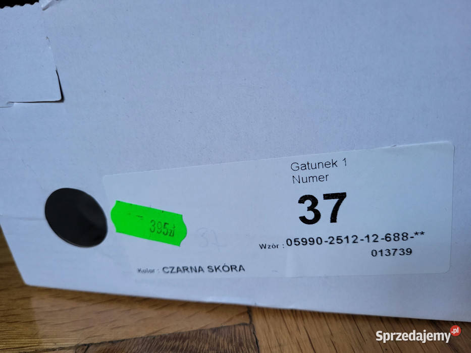 Czółenka Lizard 37 czarne dł wkładki 24 Założone Warszawa sprzedam
