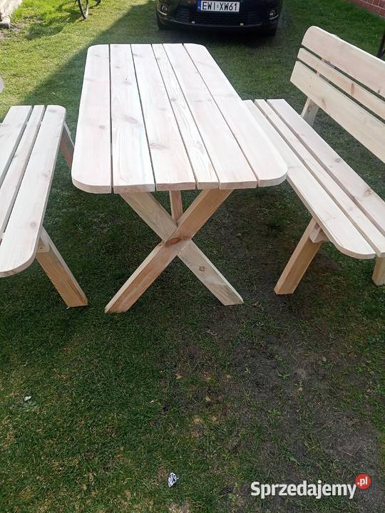 Stół ławki do ogrodu na taras Ławki łódzkie Wieluń